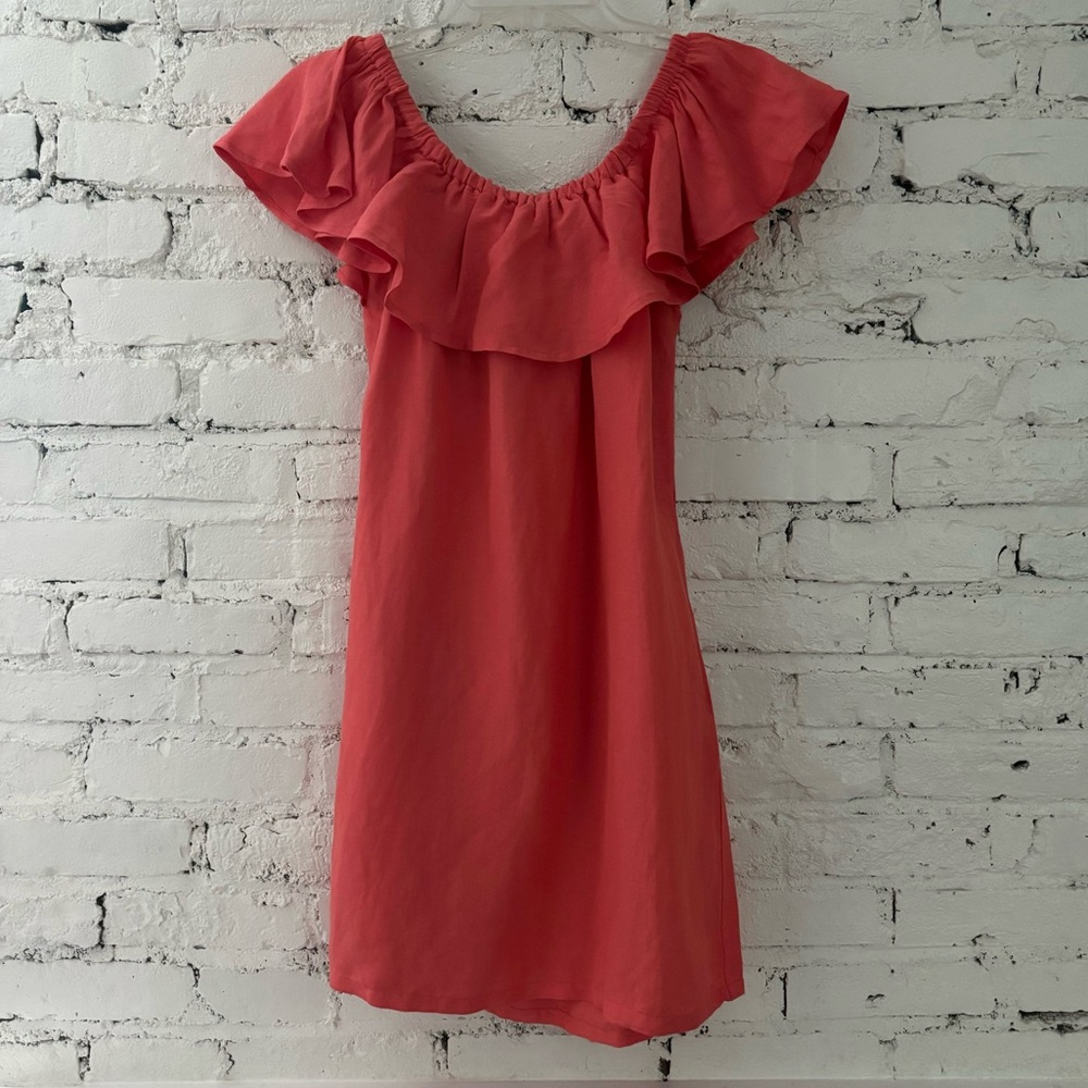 Tommy Bahama linen off the shoulder dress/cover-up in paradise coral size xs
